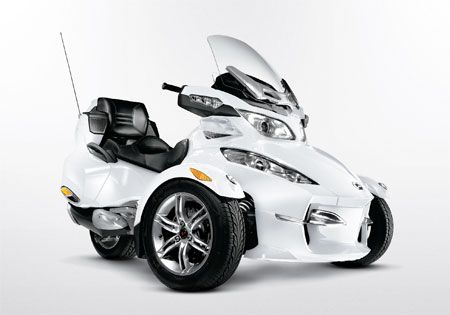 2011 can am spyder line up announced, The 2011 Can Am Spyder RT Limited is available exclusively in Pearl White