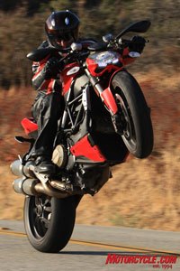 2010 ducati streetfighter review motorcycle com, With 1099cc of V Twin power on tap you probably could ve predicted a photo like this