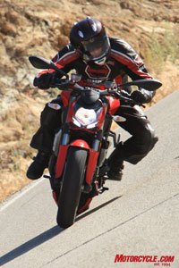 2010 ducati streetfighter review motorcycle com, It took a bit of work to get the rear suspension dialed in but it was worth the effort