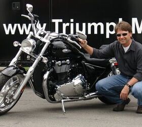 2010 triumph thunderbird designer motorcycle com, Californian designer Tim Prentice with his latest creation the 2010 Triumph Thunderbird