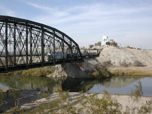 iron heart 1000, The old train bridge across the Colorado River in Yuma