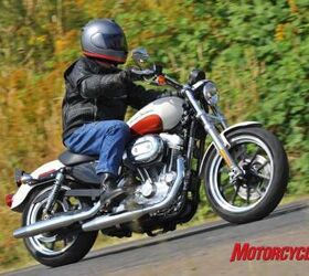 2011 harley davidson sportster superlow motorcycle com, A super low riding position is the SuperLow s stock in trade
