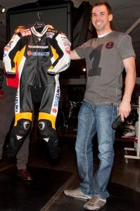 dainese d air racing leathers make u s debut, Yoshimura Suzuki rider Blake Young will contest the 2012 AMA Superbike series in Dainese s new D air Racing suit
