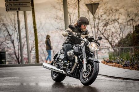 2013 moto guzzi california 1400 custom review motorcycle com, No need to fear riding on slippery roads as the California Custom employs ABS brakes traction control and selectable power modes