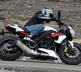 2013 triumph street triple r review motorcycle com, The stock and slip on Arrow exhaust are visually similar Triumph is making available its Tire Pressure Monitoring System TPMS for 2013 Street Triples