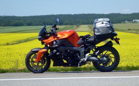 motorcycle beginner year 2 buying your next bike, Jordan says the BMW K1300R was a more capable sport tourer for longer distances This photo was taken during a ride though Quebec