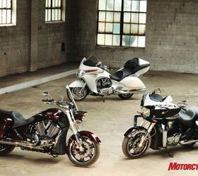 2010 victory motorcycles line up preview motorcycle com, The new baggers join the Vision to create a touring family from Victory