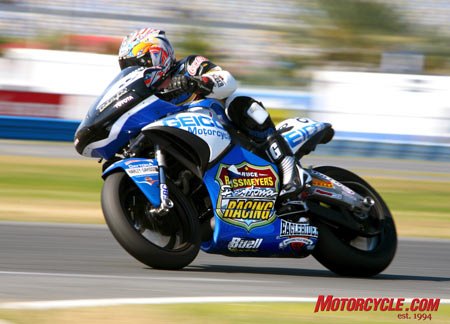 motorcycle com, Rossmeyer Buell debuted the 1125R in the 2008 SunTrust MOTO ST series