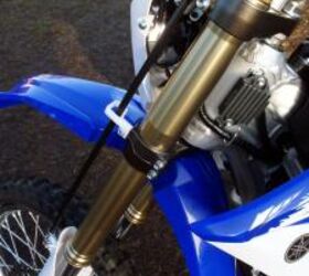 2012 yamaha wr450f review motorcycle com, The Speed Sensitive fork from Yamaha is excellent