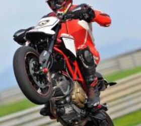 2010 ducati hypermotard 1100 evo evo sp review motorcycle com, You can t help but be a wheelie God on the either Hypermotard EVO