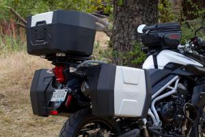 2011 triumph tiger 800 800xc review video motorcycle com, Beefcake in appearance the saddlebags attachment points break too easily in a tip over We imagine Triumph is working on a more rugged design for future Tigers