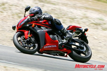 manufacturer 2008 supersport shootout cbr600rr vs daytona 675 vs zx6r vs r6 vs , Handling supremacy is a hallmark of the CBR600RR It scored highest for its light and accurate steering and its confidence inspiring stability