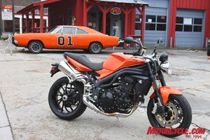 2008 triumph urban sports review motorcycle com, Blazing Orange is a new colour for the 2008 Speed Triple
