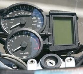 motorcycle com, The Beemer has great instruments two analog units and an excellent LCD display All three are smartly arranged for instant info at a glance
