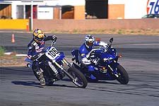 supermotard motorcycle com, On the Streets of Willow the GYT R Yamaha YZ426F was able to hang with the mighty R1 right up until the straights