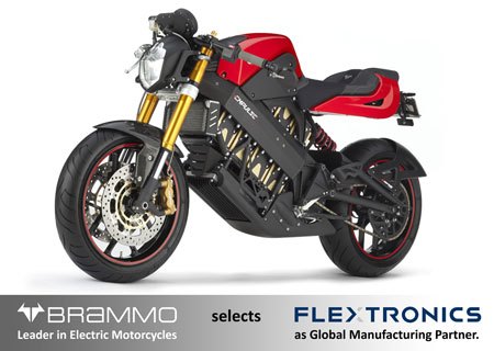 brammo announces manufacturing partnership, The Flextronics partnership will allow Brammo to increase its scale on a global level for its electric motorcycles such as the Brammo Empulse