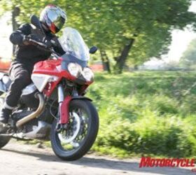 2008 moto guzzi stelvio review motorcycle com, Yossef stretches the throttle cables on the surprisingly potent new Stelvio