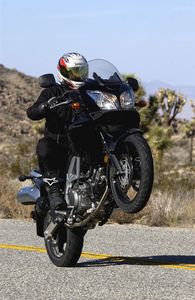 suzuki v strom 650 motorcycle com, I was afraid that it might be a little flighty or twitchy but even after riding the thing like a loon my fears turned out to be entirely unfounded