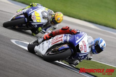 motogp 2009 indianapolis results, A rare mistake by Valentino Rossi has revived Jorge Lorenzo s championship hopes