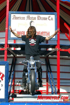 love ride 25 and california bike week, Wall of Death rider at California Bike Week Charlie that you