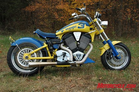 old 97 choppers, This Victory based bike called The Wrangler was made in honor of Dale Earnhardt Sr