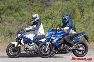 2009 naked middleweight comparison motorcycle com, Each naked Twin has friendly ergonomics welcoming riders of different skill levels and physical stature