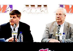 ama pro racing makes personnel changes, Roger Edmondson right with AMA President and CEO Rob Dingman