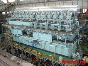 kawasaki japan tour, Yes that s a Kawasaki No it s not a motor from the new ZX 15 To get an idea of the scale of this ship s engine look closely at the picture and you ll see adult workers as mere specs on this ginormous powerplant