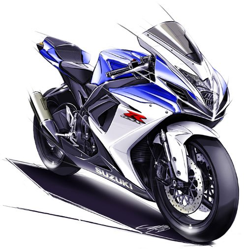 2011 suzuki gsx r600 and gsx r750 unveiled motorcycle com, The GSX R600 and GSX R750 receive a ground up redesign for 2011 The production bike will look nearly identical to this sketch