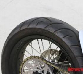 2010 electric motorcycle shootout motorcycle com, Zero s Duro rubber is grippy with a sport bike like profile