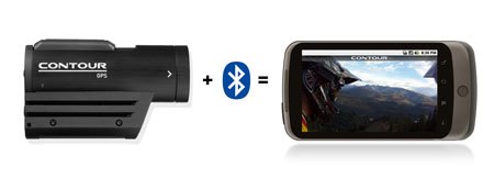 contourgps camera adds bluetooth, With a Bluetooth connection smartphones can be used as the ContourGPS viewfinder