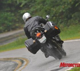 pirelli angel st tire review, Note how well the rear tire directs water away even while at lean