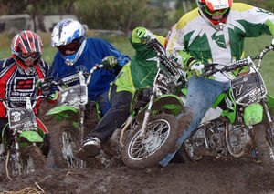 waking dreams fresh mud race fuel zinfandel, The Battle The slicker than snot surface sent many riders sliding sideways at every incline