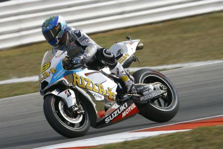2011 motogp misano results, Alvaro Bautista and the Suzuki GSV R sported a chrome look by Troy Lee Designs in support of team sponsor Rizla s new Micron product line
