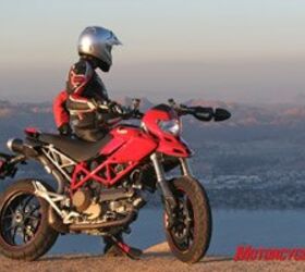 2007 ducati hypermotard 1100s motorcycle com, The Hypermotard isn t for everyone and for that we re glad It s a wheelie popping hooligan machine that can make even a saint naughty