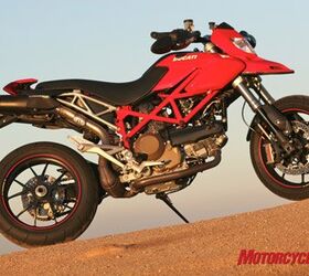 2007 ducati hypermotard 1100s motorcycle com, The small size of the lightweight forged aluminum wheel spokes are good Tiny fuel tank not so much