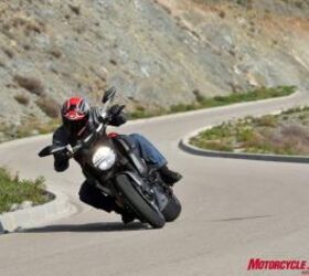 2011 ducati diavel review motorcycle com, Get the Diavel on the boil and you can rail most bends in the road