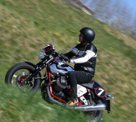 2012 moto guzzi v7 lineup review motorcycle com, With loads of old school cool and modern reliability the 2012 Moto Guzzi V7 Racer turns heads wherever it goes The V7 lineup is much improved for the new year including major revisions to its 744cc V Twin