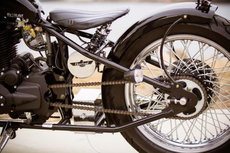 2012 cleveland cyclewerks tha heist review motorcycle com, The clean lines of a hardtail are undeniable CCW provides a modicum of comfort with dual preload adjustable seat shocks