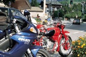 yossef and the dolomites morons in the mountains, Moto Guzzi is Italian for I look just right in this setting