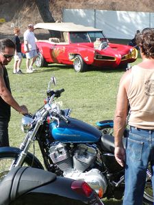 harley s 100th party west coast style, Who knew the Monkee s drove a Goat Mr Barris did