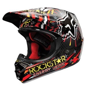 motocross protective gear guide, This Ryan Dungey replica Fox V3 helmet uses a carbon fiber shell The liner and cheek pads can be removed for washing