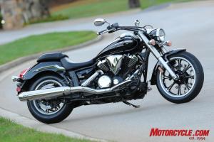 2009 yamaha v star 950 review motorcycle com, Cruisers always look good in black