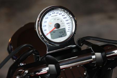 2011 victory lineup reviews motorcycle com, This tidy gauge is a nice update for Victory cruisers and the Cross Roads