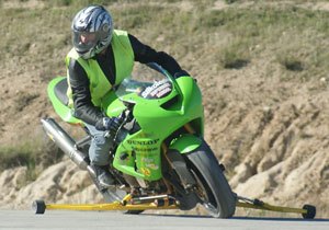 military pushing for rider safety, The California Superbike School s Lean and Slide Bike Trainer is used to correct common rider errors