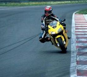 2003 cbr 600 track test motorcycle com, MO streaking behind the pack with our CBR600RR coverage