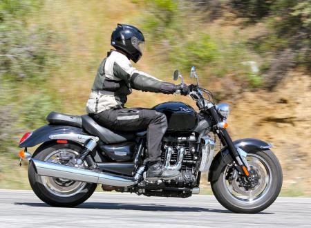 2010 triumph rocket iii roadster review motorcycle com, Foot controls are closer to the rider and slightly lower in an attempt to give the Roadster a more assertive riding position moving away from the cruiser stance of the other Rockets