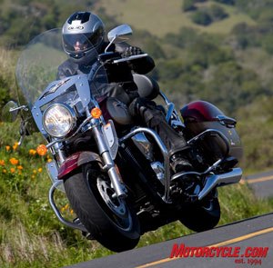 2009 kawasaki vulcan 1700 voyager nomad review motorcycle com, The Nomad is basically a Voyager stripped of its large frame mounted fairing