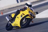 1998 honda cbr 900 rr motorcycle com, Editor in Chief Brent Plummer turned in the second fastest lap of the day at Las Vegas Raceway