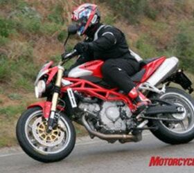 2008 moto morini corsaro review motorcycle com, Yossef attempts to put down a surplus of torque to wet Spanish roads